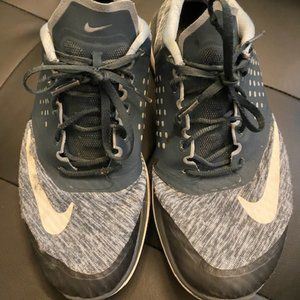Worn blue nike shoes 10.5